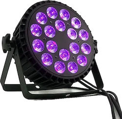 Led Par Light Aluminum Construction Rgbwa+uv Color Mixing 1pcs Led 18x18w Eu Plug