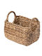 Coș decorativ Wicker cu mânere Brown S Line