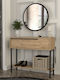 Suzy Wooden Console with Mirror Sapphire Oak L90xW29.6xH76cm