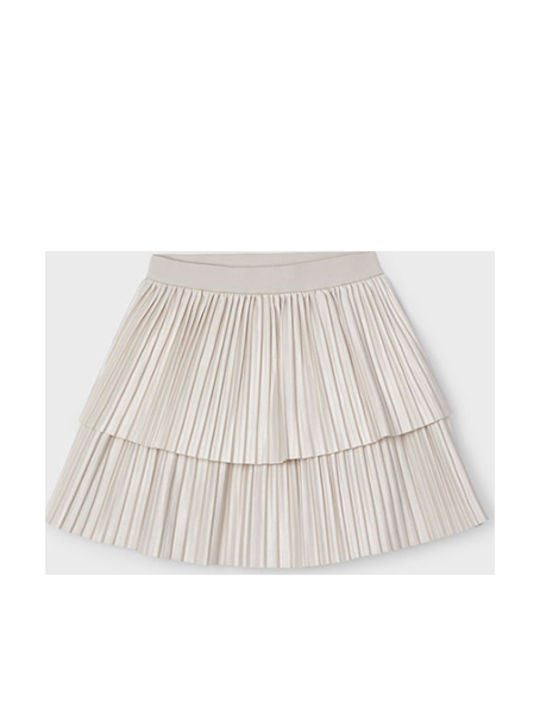 Kids' Pleated Skirt Beige