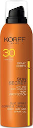 Korff Sun Secret Body & Hair Oil Crema protectie solara Ulei SPF30 în Spray 200ml