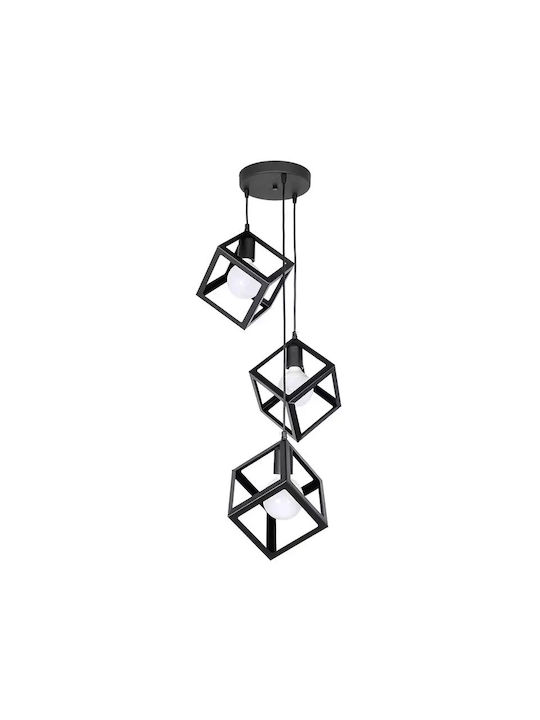 Martin Cleopatra Pendant Light Three-Light for Socket E27 Black