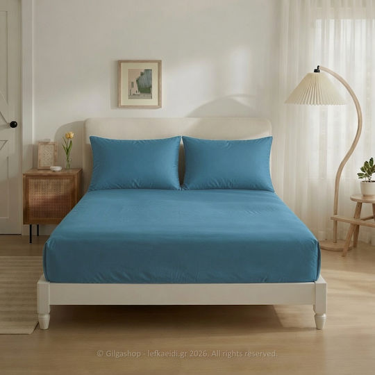Casa Colori Cearșaf Super dublu cu Elastic 160x200+30cm. Benzină