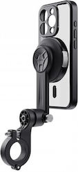 Motorcycle Handlebar Phone Mount System Telesin Compatible with iPhone 15 Pro Magnetic Lock Safety Black