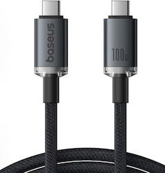 Baseus Crystal Shine Series USB 2.0 Cable USB-C Male - USB-C 100W PD Black 1.5m P10318204111-00 Baseus Crystal Shine Series USB 2.0 Cable USB-C Male - USB-C 100W PD Black 1.5m P10318204111-00