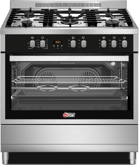 Thermogatz TGS PRO 2030 IX Κουζίνα 98lt με Εστίες Υγραερίου Π89.8εκ. Inox