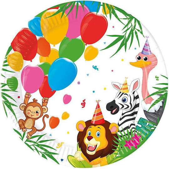 Procos Jungle Balloons Plate for Party 8pcs