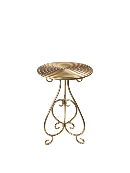 Round Side Table Gold L33xW33xH54cm