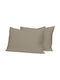 Casa Colori Σετ Μαξιλαροθήκες με Φάσα Beige 50x70εκ.