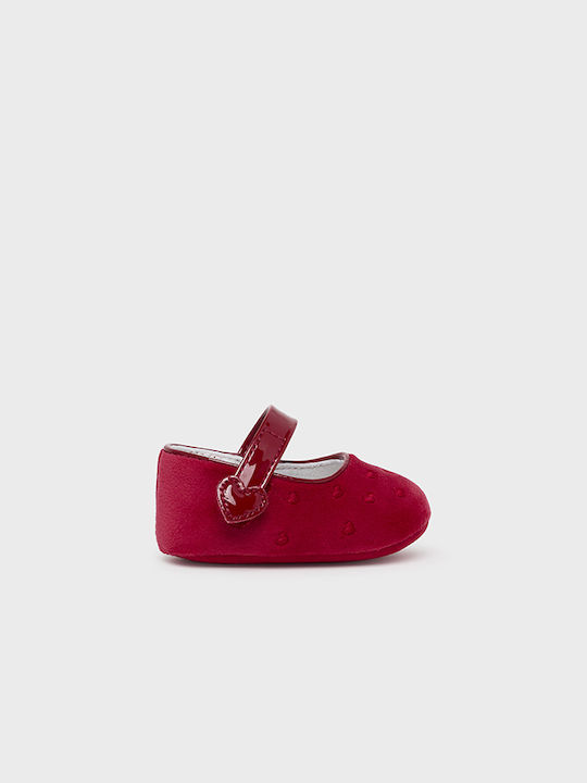 Mayoral Kids Ballerinas with Hoop & Loop Closure Red