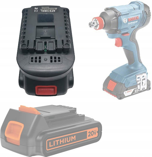 Adapter Battery Converter Black&decker Stanley 18v To Bosch 18v Bps18bsl