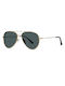 Techsuit Unisex Sunglasses with Gold Metal Frame and Black Polarized Lens KF2326038