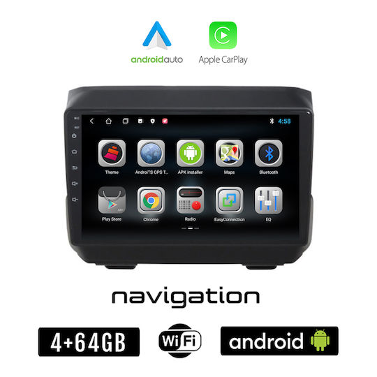 Car Audio System for Jeep Cherokee 2007-2014 (Bluetooth/USB/WiFi/GPS/Apple-Carplay/Android-Auto) with Touch Screen 9"
