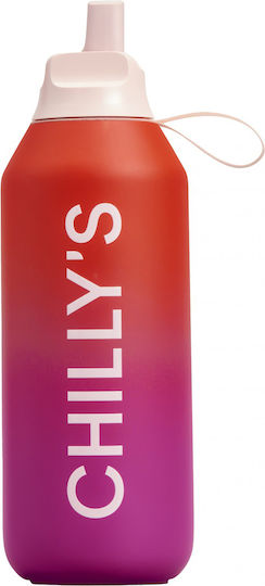 Chilly's Series 2 Flip Thermosflasche Rostfreier Stahl BPA-frei 500ml Endless Horizon mit Stroh