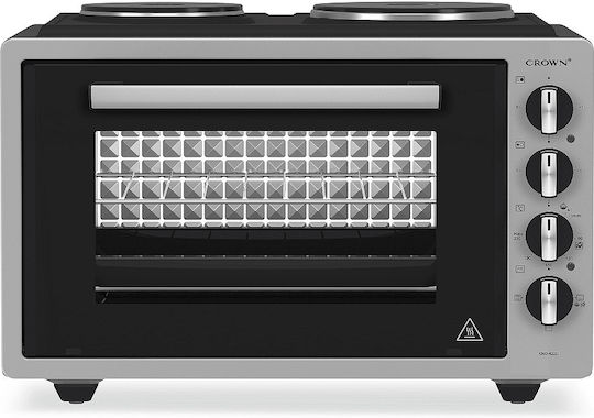Crown Elektrischer Ofen 42Es mit 2 Brennern Inox
