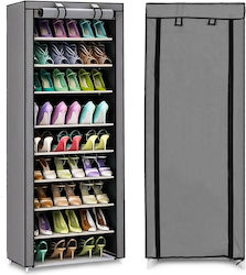 Modernhome Fabric Wardrobe with Zipper and Shelves in Gray Color 58x28x161cm Modernhome Fabric Wardrobe with Zipper and Shelves in Gray Color 58x28x161cm