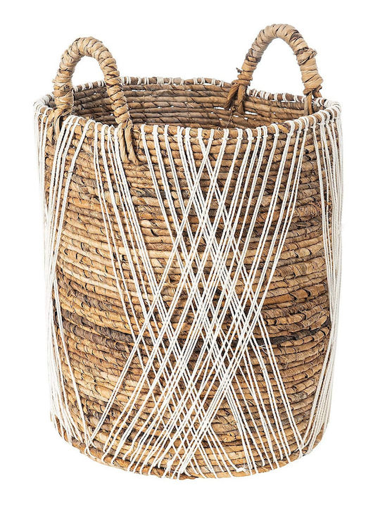 Coș decorativ Wicker cu mânere Beige S Line