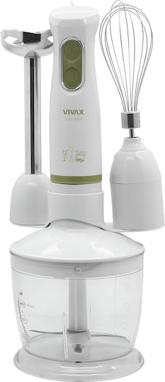 Vivax HBS-400WG Ραβδομπλέντερ με Ανοξείδωτη Ράβδο 400W Λευκό