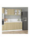 Set Hängeschränke & Bodenschränke Küche Coffee 140x46x141.5cm