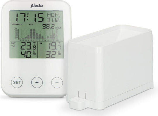 Alecto Ws-1200 Wetterstation Kabelloses Regenmessgerät Weiß