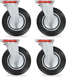 vidaXL Wheels Rotating Rubber 4 Pieces vidaXL Wheels Rotating Rubber 4 Pieces