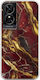 Rissiger Marmor Rot Gold TCL 50 SE Flexibles TPU Transparentes Silikon