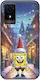 Xmas Cartoons Spongebob Squarepants Tcl 501 Black Tpu Μαύρη Σιλικόνη