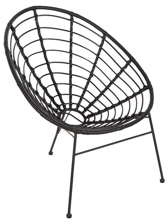 Πολυθρόνα Εξωτερικού Χώρου Rattan Allegra Μαύρο...