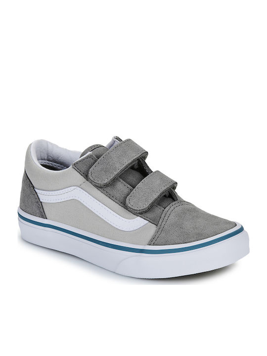 Vans OLD SKOOL V Παιδικά Sneakers με Σκρατς Γκρι