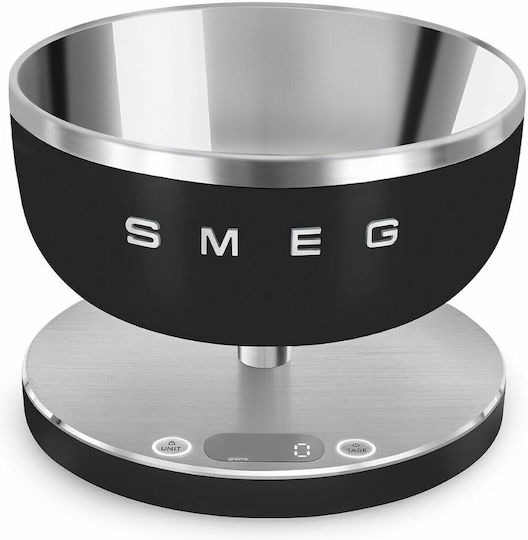 Smeg Digital Cântar de Bucătărie cu Vas 1gr/5kg Neagră