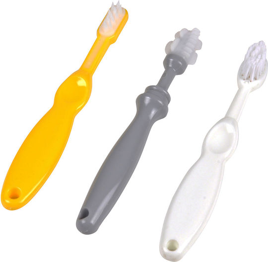 Set Baby-Zahnbürsten Für 0m+ 3 Stück Grau