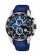 Festina Men's Watch 46mm Chronograph Battery with Blue Rubber Strap