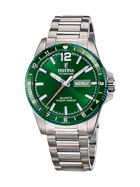 Festina Ανδρικό Ρολόι 43mm Μπαταρίας με Γκρι Με...