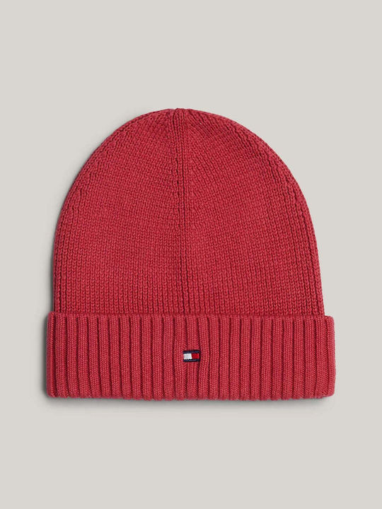 Tommy Hilfiger Flag Kinder Mütze Gestrickt Fuchsie