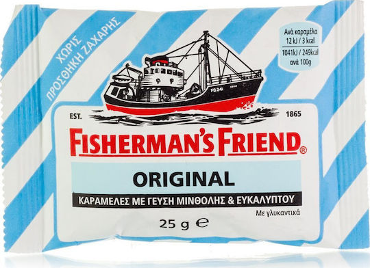 Fisherman's Friend Original Καραμέλες για Παιδιά Χωρίς Ζάχαρη Ευκάλυπτος & Μέντα 25gr 1τμχ