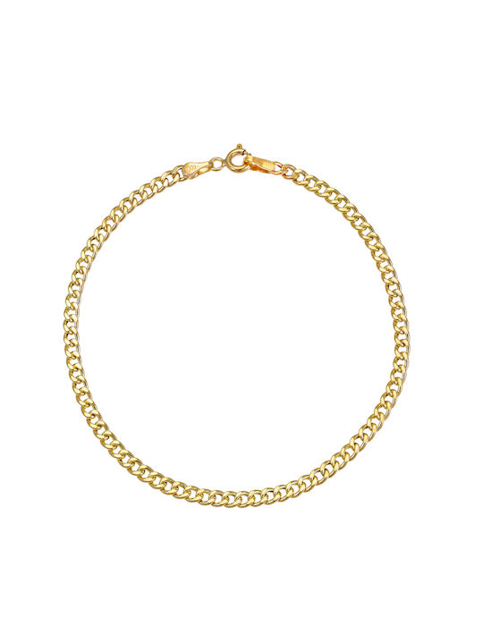 14k Gold Bracelet Retro Shine 19cm