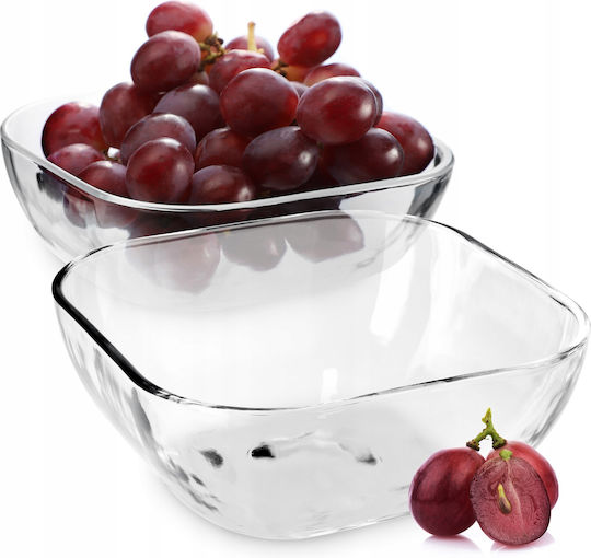 Kadax Salatschüssel Glas Transparent 16x16cm 2Stück