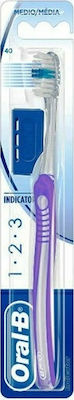 Oral-B Indicator 1-2-3 40 Οδοντόβουρτσα Medium Μωβ