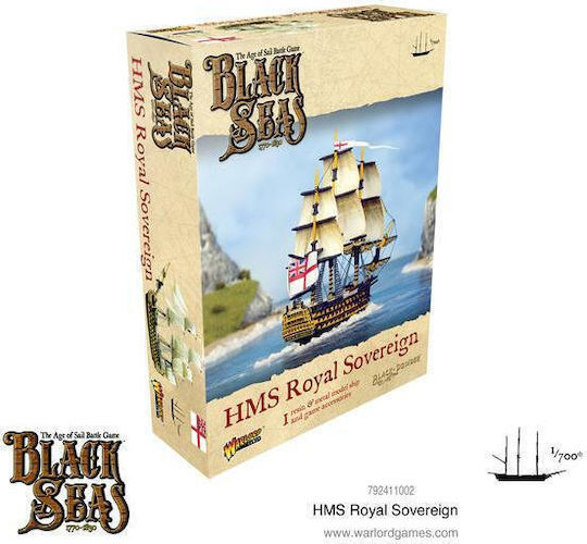 Warlord Games Μεταλλική Φιγούρα Μοντελισμού Πλοίο Μαύρη με Κόλλα και Χρώματα
