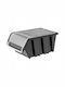 Kadax Пластмаса Кутия за съхранение с капак Черен 19.5x12x9см 1бр