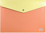 Typotrust Folder with Button for Paper A4 Orange