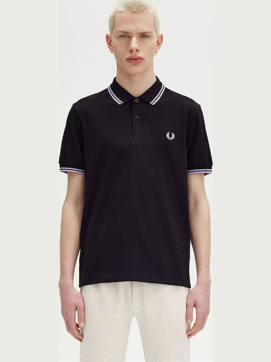 Fred Perry Polo Μπλούζα Κοντομάνικη Μαύρη