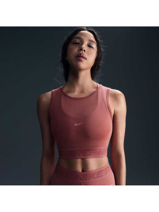 nike pro mesh crop top