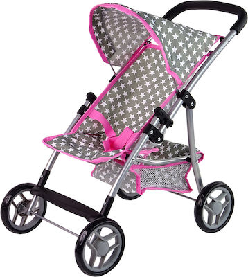 Doll Stroller Walker Pink Stars