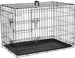 MrZoo Crate Dog Wire Crate with 2 Doors Small 60x46x50cm