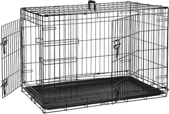 MrZoo Crate Dog Wire Crate with 2 Doors Medium 76x46x52cm