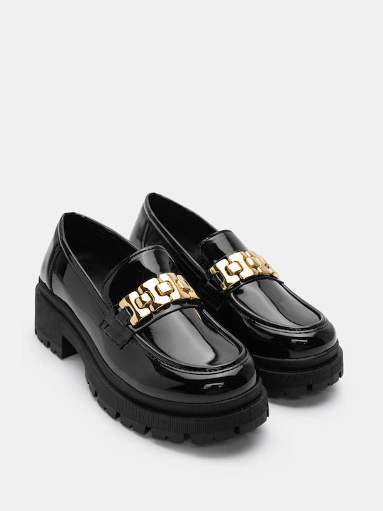 Mocasini cu Cataramă Decorativă 4304801-negru