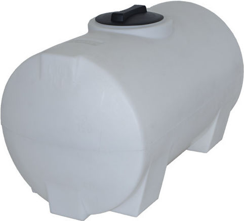 Tiger Plast Horizontal Cylindrical Plastic Storage Tank 500lt for Water / Petroleum White