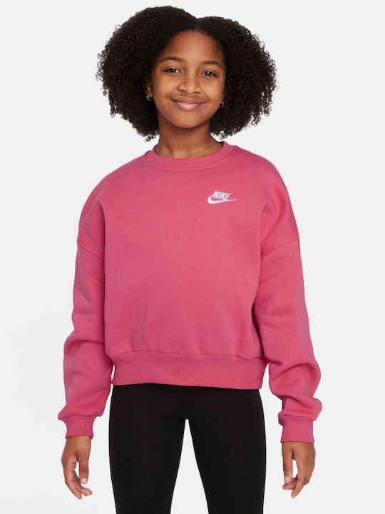 Nike Kids Fleece Sweatshirt Fuchsia Sportswear Club