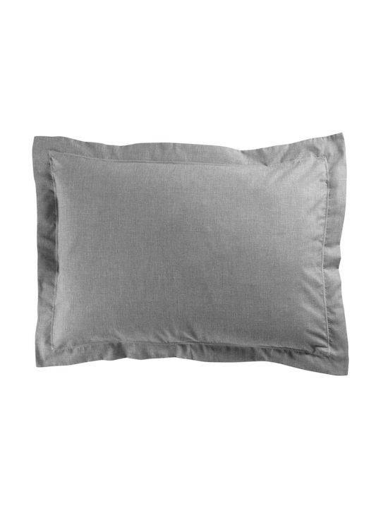 Douceur d'Intérieur Μαξιλαροθήκη Oxford Grey 50x70εκ.